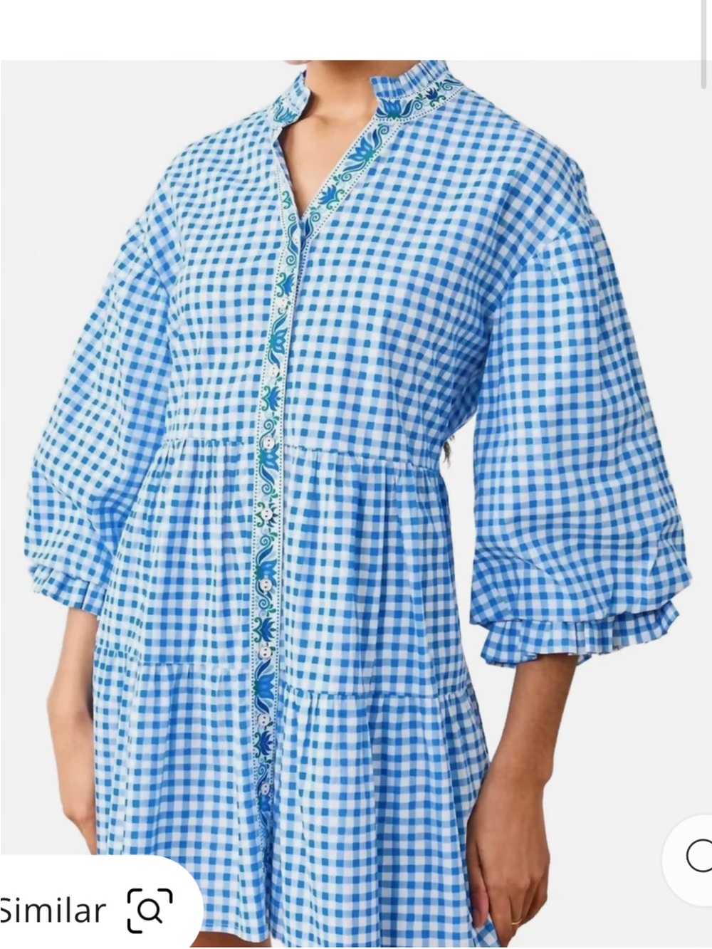 Printfresh Rosalita Dress in Blue Gingham